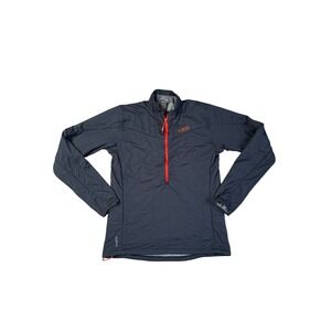 Rab Alpha Direct Pullover Mens Medium Black Good‎ Polartec Alpha Half Zip Jacket
